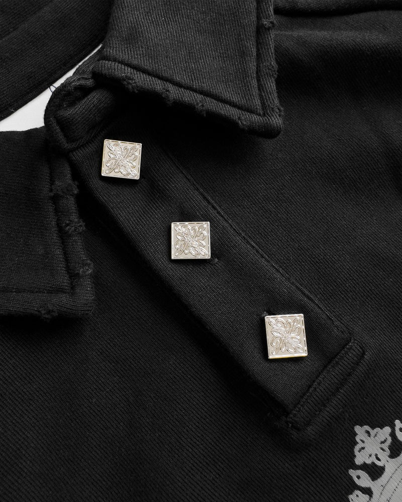 LUXE POLO CREWNECK BLACK