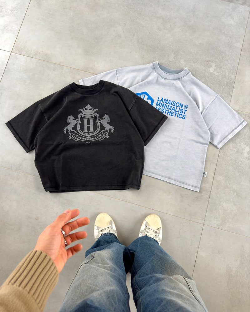 HHOUSE DYED GREY TEE