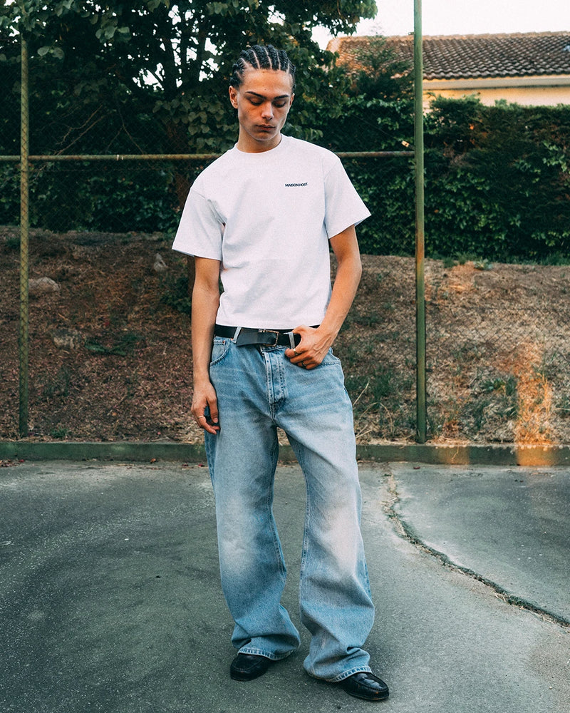 BASIC WHITE SLIM TEE