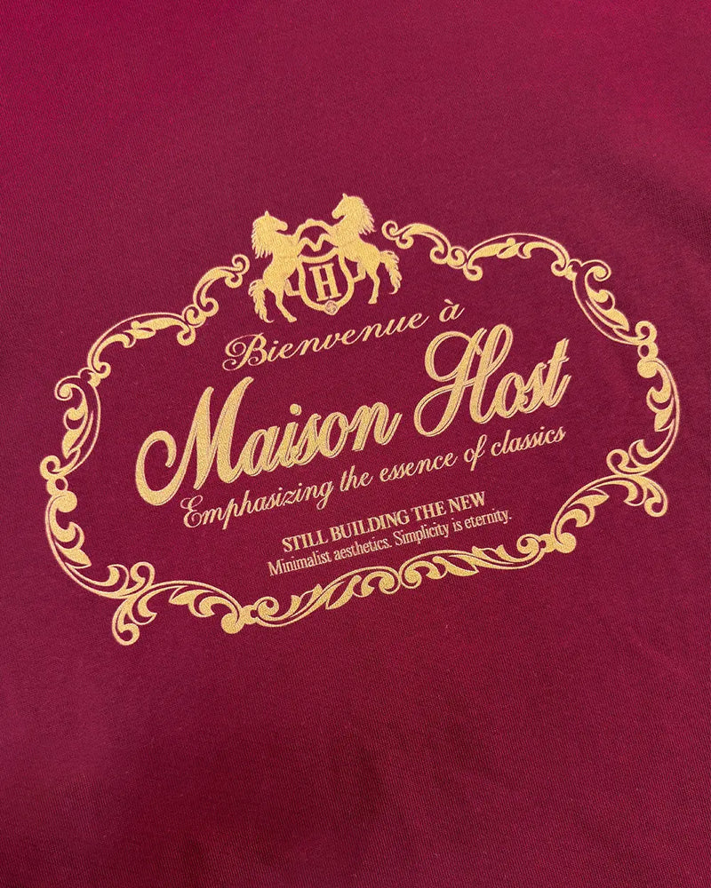 BIENVENUE BURGUNDY TEE