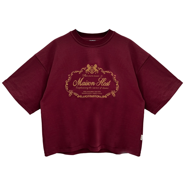 BIENVENUE BURGUNDY TEE
