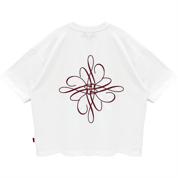 ICON BURGUNDY FLOWER TEE