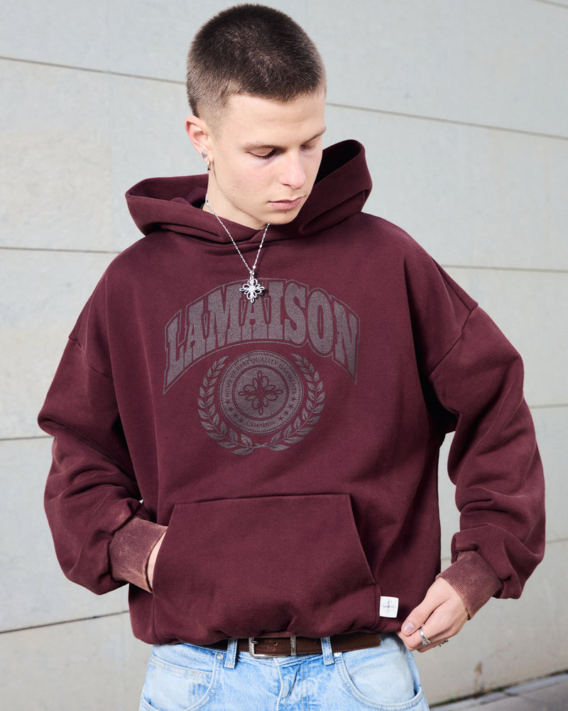 LAMAISON TRIUMPH BURGUNDY HOODIE