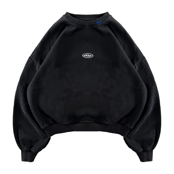 EMBOSS METAL LOGO CREWNECK BLACK