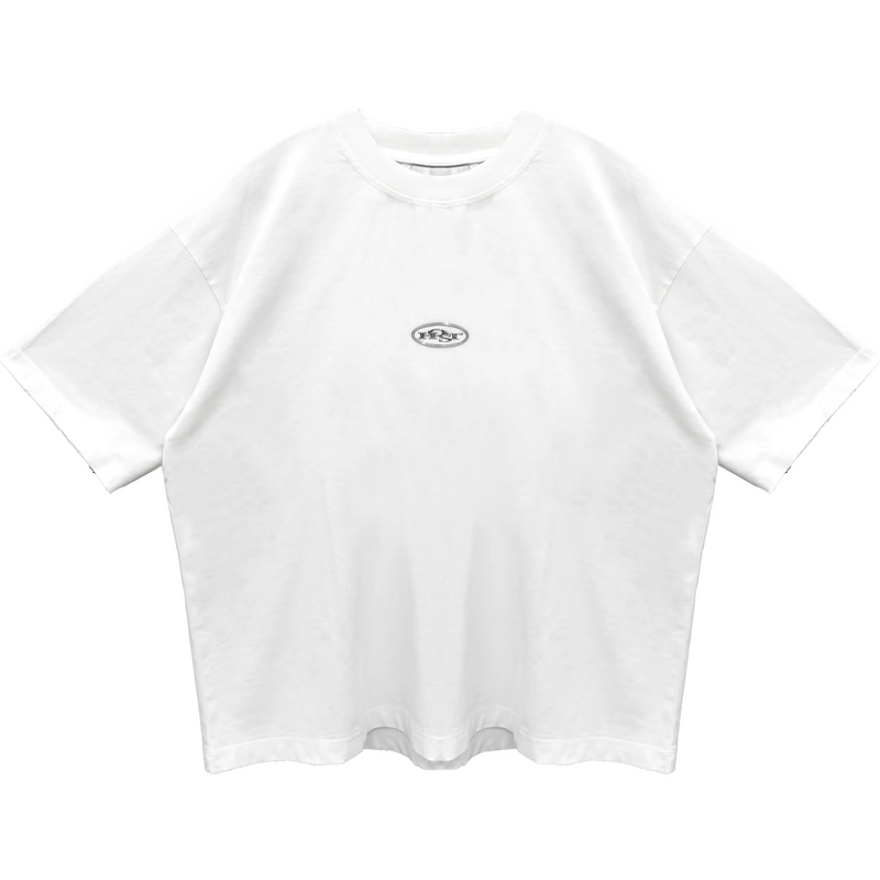 EMBOSS METALLIC LOGO TEE WHITE