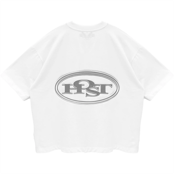 EMBOSS METALLIC LOGO TEE WHITE