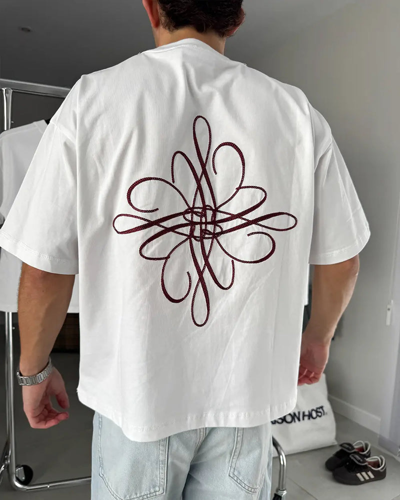 ICON BURGUNDY FLOWER TEE