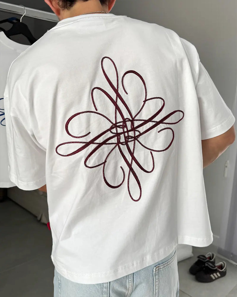 ICON BURGUNDY FLOWER TEE