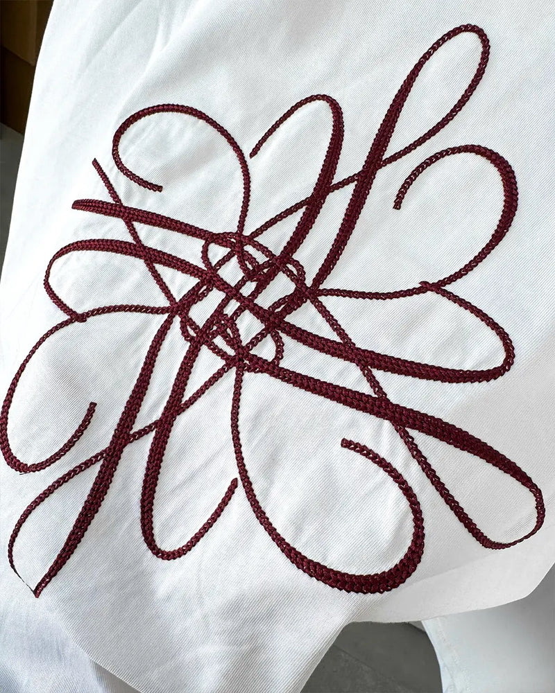 ICON BURGUNDY FLOWER TEE